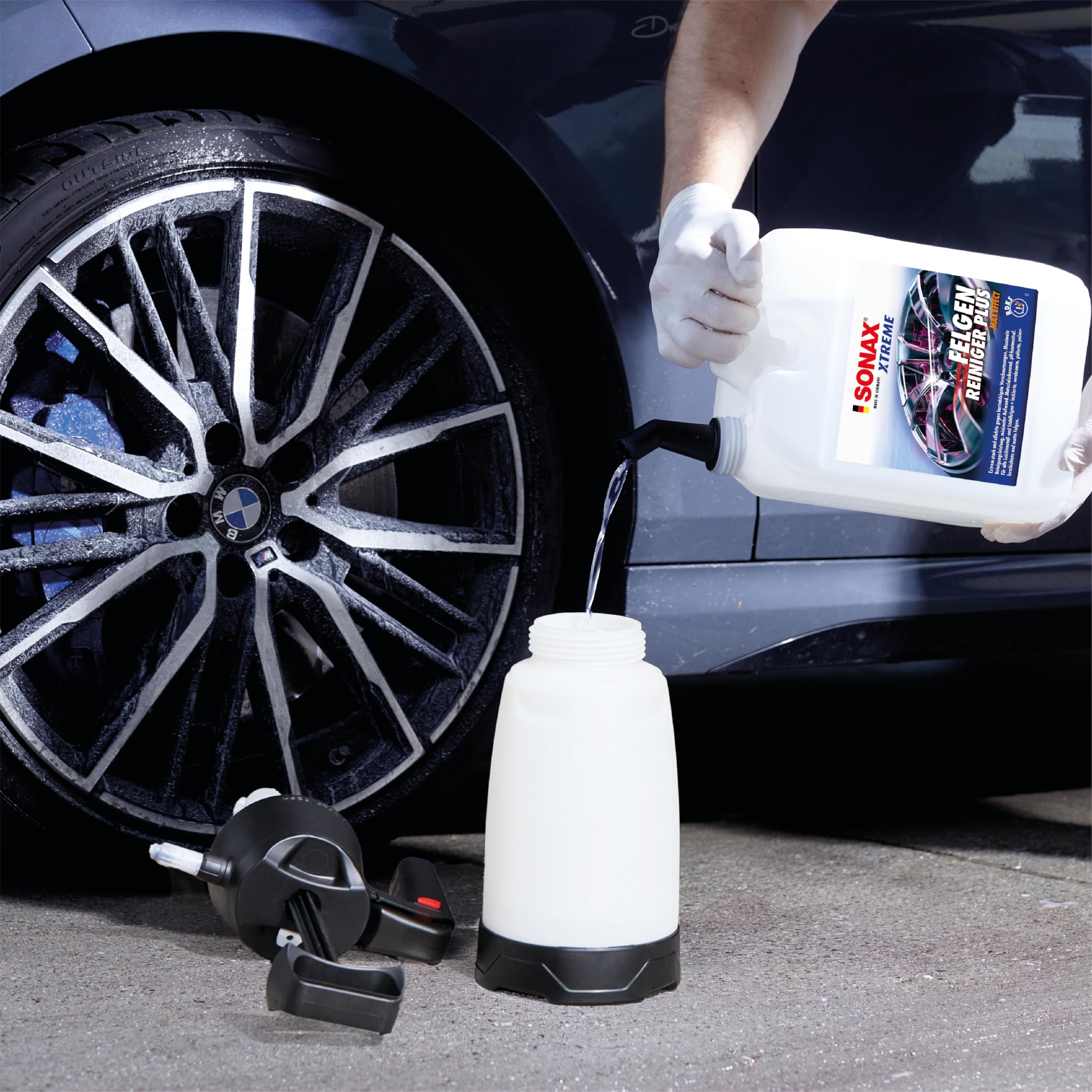 SONAX XTREME FelgenReiniger PLUS (5 Liter) | Felgenreiniger für alle Leichtmetall- und Stahlfelgen sowie lackierte, verchromte und polierte Felgen