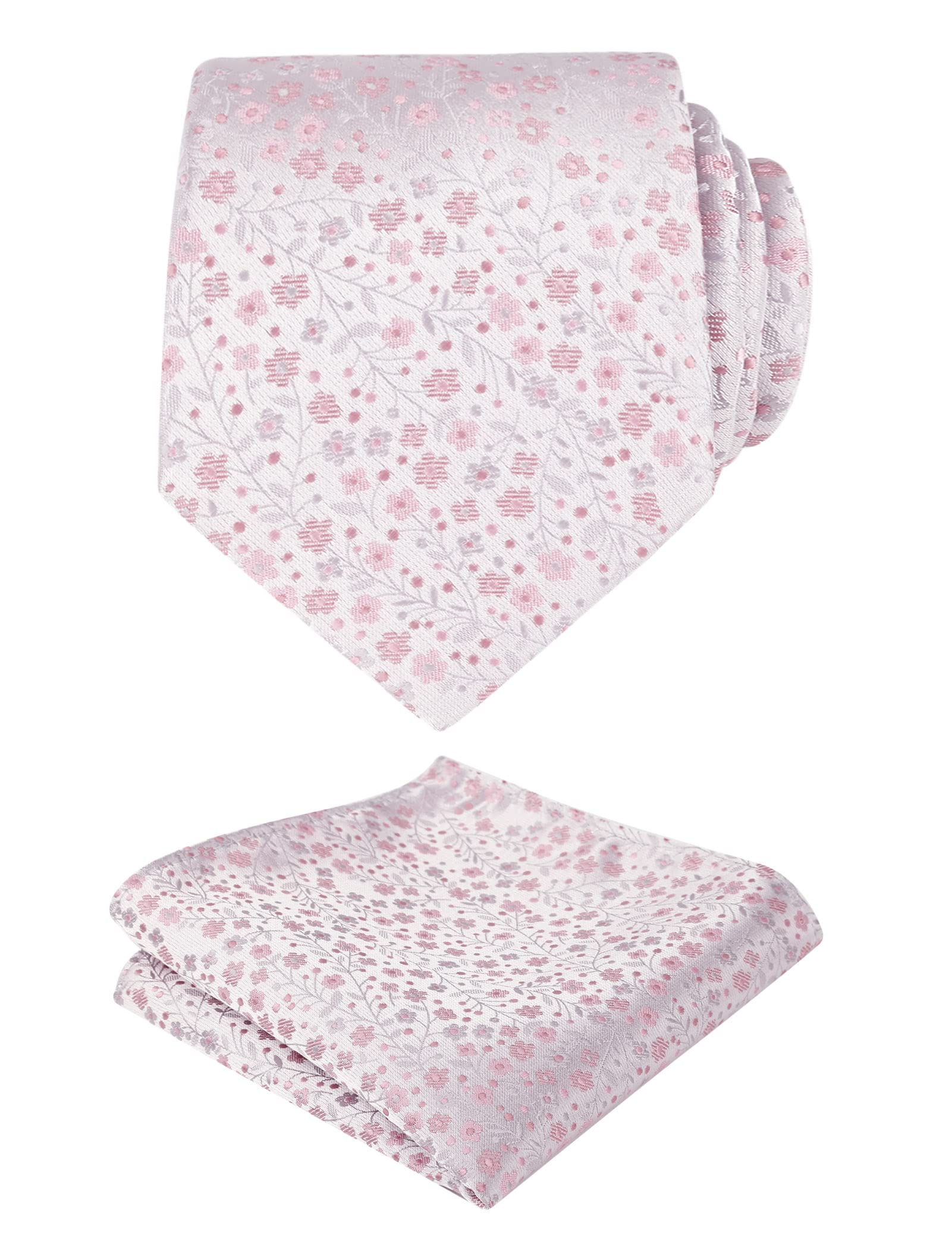 Alizeal Mens 3.15'' Floral Tie with Pocket Square