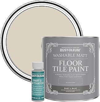 Rust-Oleum Beige Washable Matt Floor Tile Paint - Hessian 2.5L