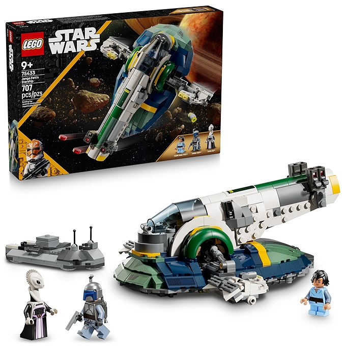 LeGO星球大战：克隆人的攻击Jango Fett的太空飞船积木玩具