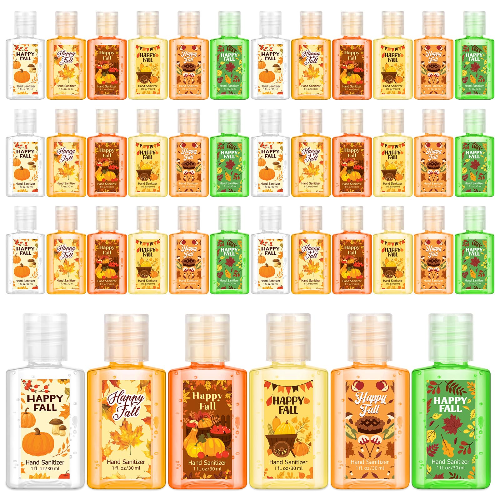 Frienda 24 Pack Fall Mini Hand Sanitizers Bulk Travel Size 1 oz Maple Leaf