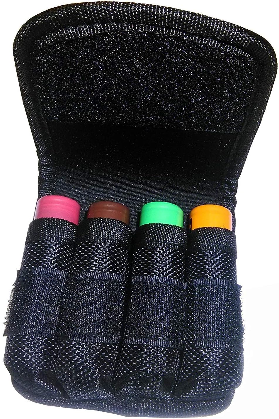 1 Aplus Nylon Case Pouch Holder Bag Storage for 4 x 18650 Battery Belt Holster – Strap Style (Batteries NOT Included) (Fits Samsung 25r, LG HE2 HG2, Sony VTC4, Efest and All 18650)