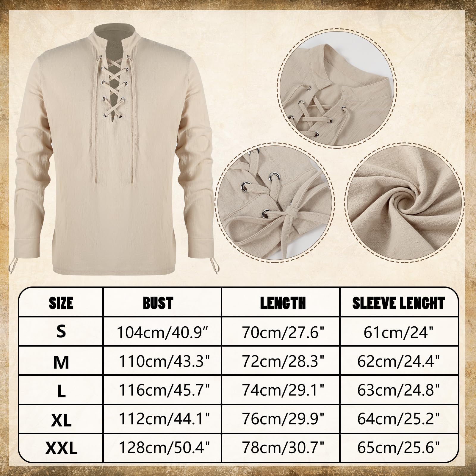 Boyiee Ensemble de costume de pirate 5 pièces pour homme - Style médiéval et Renaissance - Avec bandana, bandana, ceinture