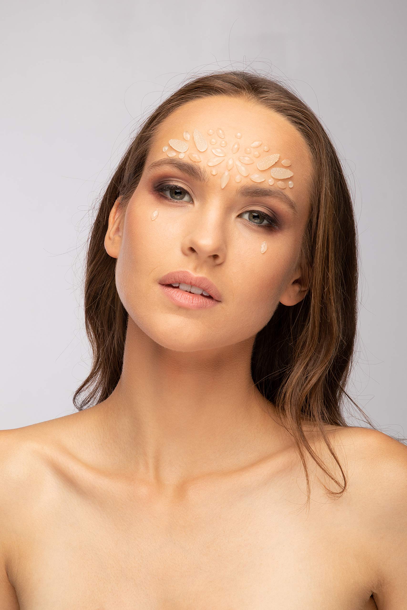 Glow in the Dark Face Jewels by Moon Glow, Festival Face Body Gems, Crystal Make up Eye Glitter Stickers - Image 3