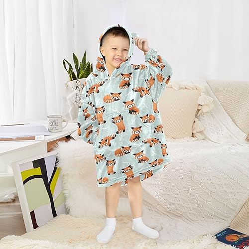 Miniatura 6 de JHKKU Wearable Blankets for Kids, Soft Warm Cozy Oversized Blanket Hoodie, Gifts 3-14 Y Boys Girls Teens with Pocket