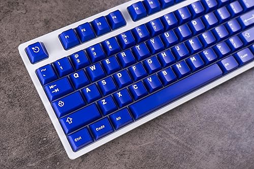 Miniatura 5 de Teclas clásicas de 121 teclas color azul translúcido ABS con perfil de cereza de doble disparo para teclado mecánico de juegos, adecuadas para