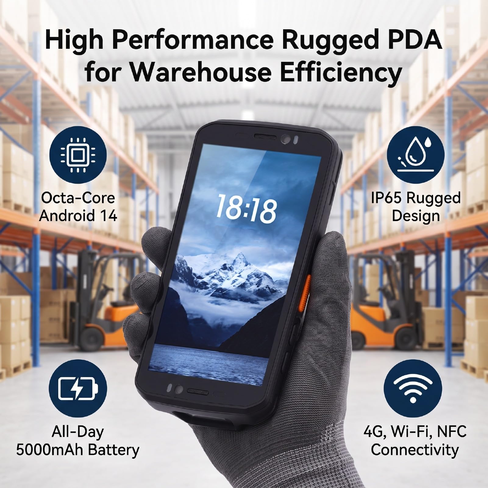 Hyuduo Palmare Portatile Resistente 14, Touchscreen da 5,45 Pollici