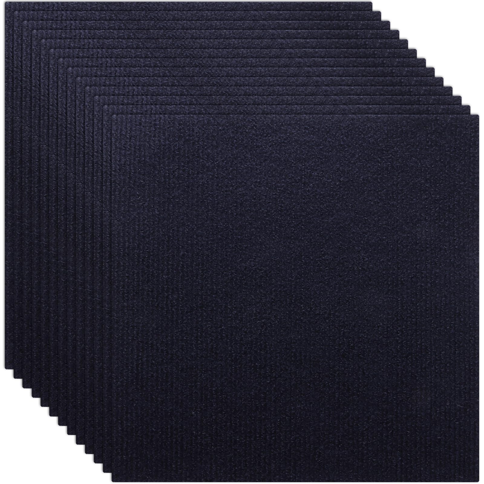 Selbstklebende Teppichfliesen, 30 Stück, blau, 30 x 30 cm, rutschfest, strapazierfähig, quadratisch, leicht anzubringen und zu verlegen, ideal für Büro, Wohnzimmer und Schlafzimmer, zum Abdecken von