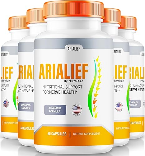 Paquete de 5 cápsulas Arialief, apoyo nutricional oficial para la salud nerviosa, vitaminas Arialief totalmente naturales para nervios saludables,