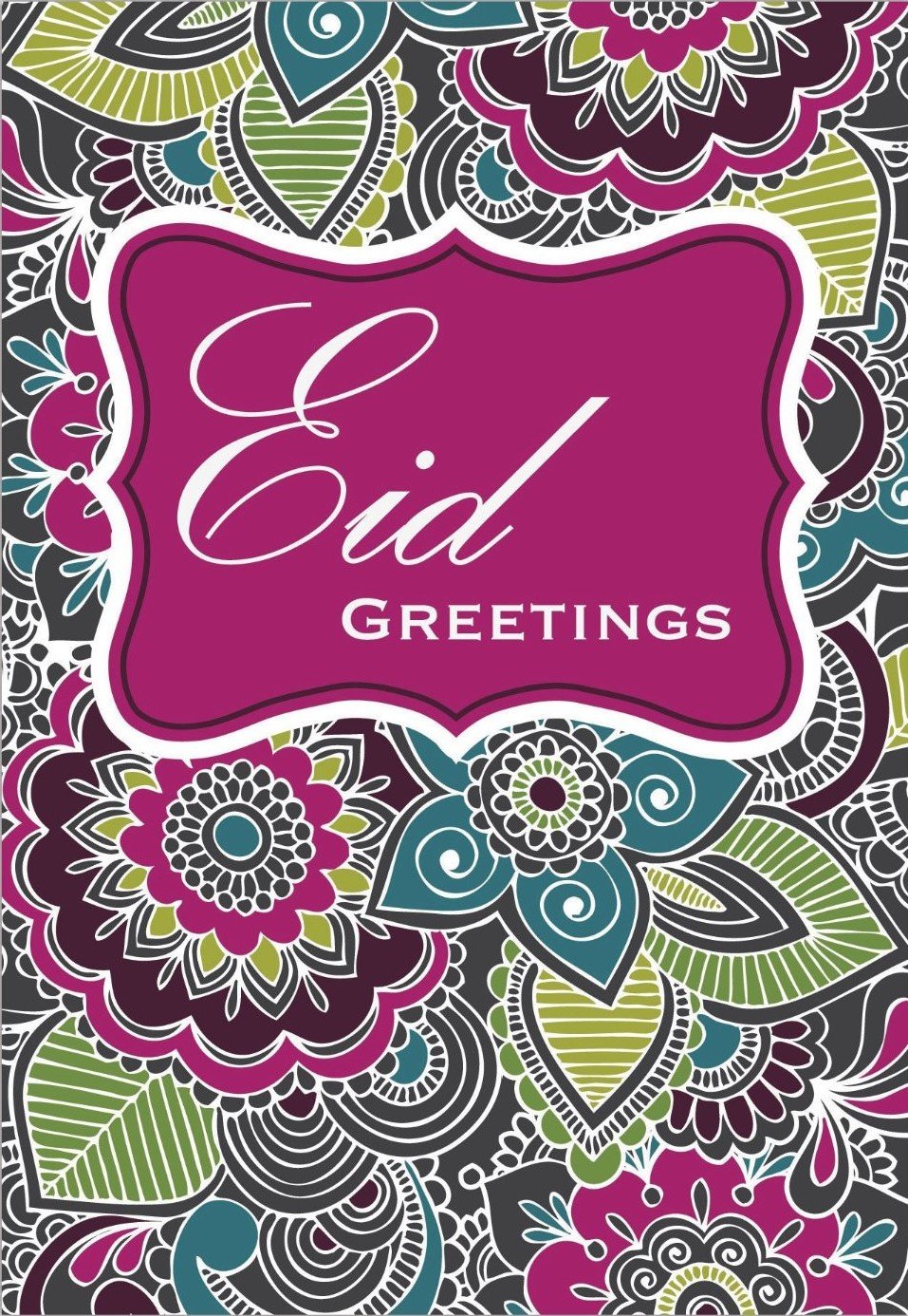 Eid Greetings Multi Pack (6 Cards) - Happy Eid al-Fitr, Eid al-Adha - Cards of Culture, 6 Count (Pack of 1)