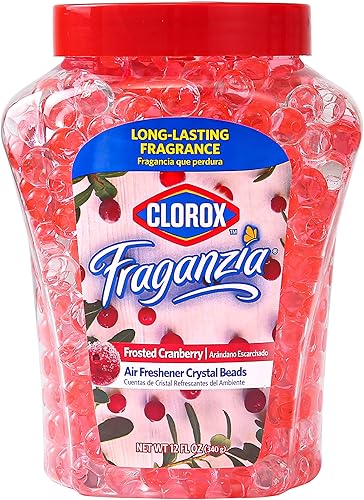 Clorox Fraganzia Crystal Beads Ambientador en arándano esmerilado Ambientador de ambiente de larga duración para el hogar o el automóvil