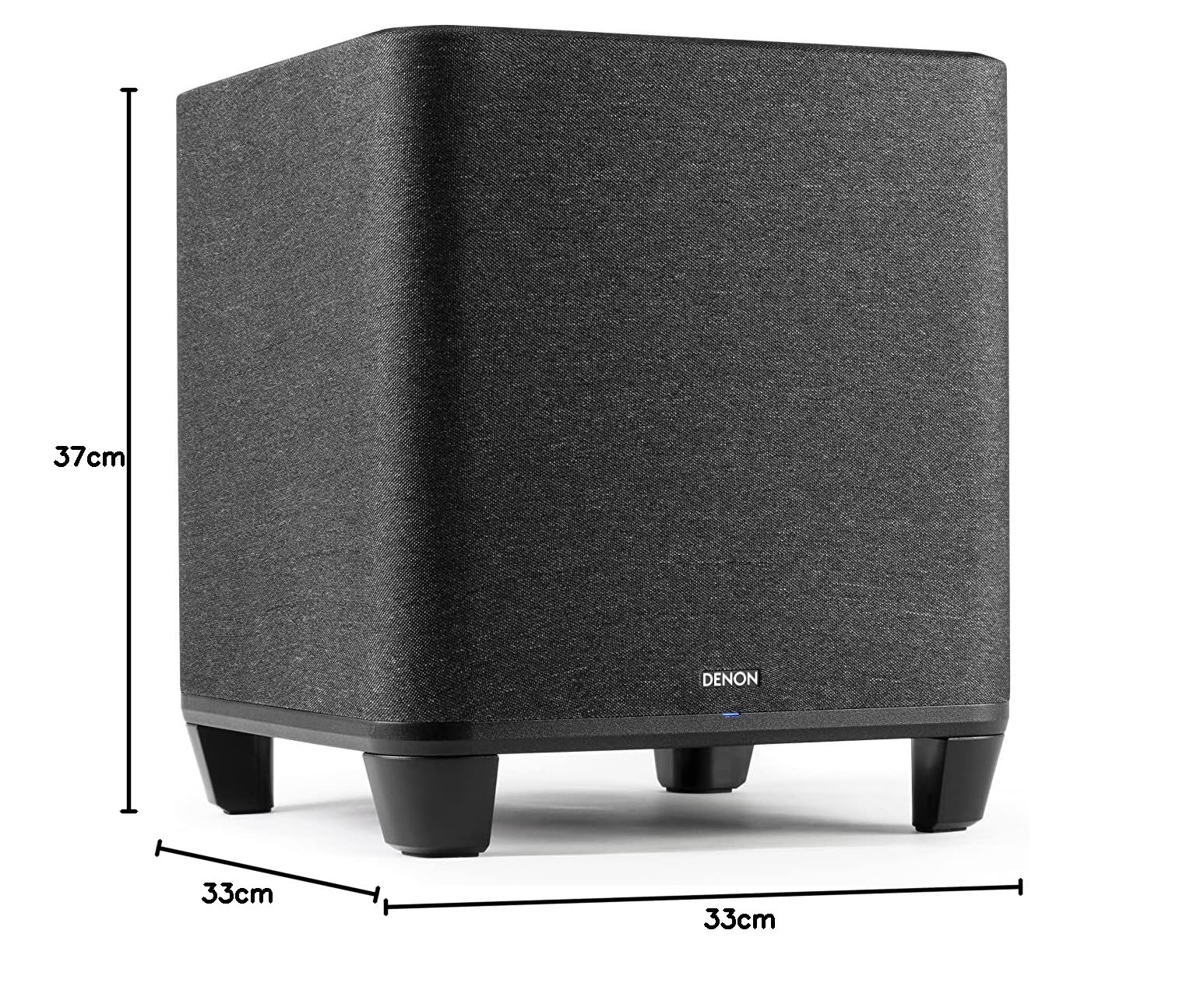 Denon Home Wireless-Subwoofer mit HEOS Built-in, WLAN, Class-D Hochleistungsverstärker, 8 Zoll Bass Box für Heimkino und Musik, Schwarz