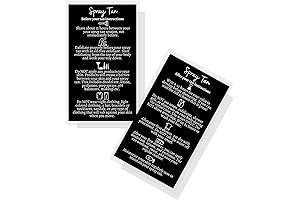 Spray Tan Accessories: Professional Pre and Post Care Instructions Cards (50 Pack)