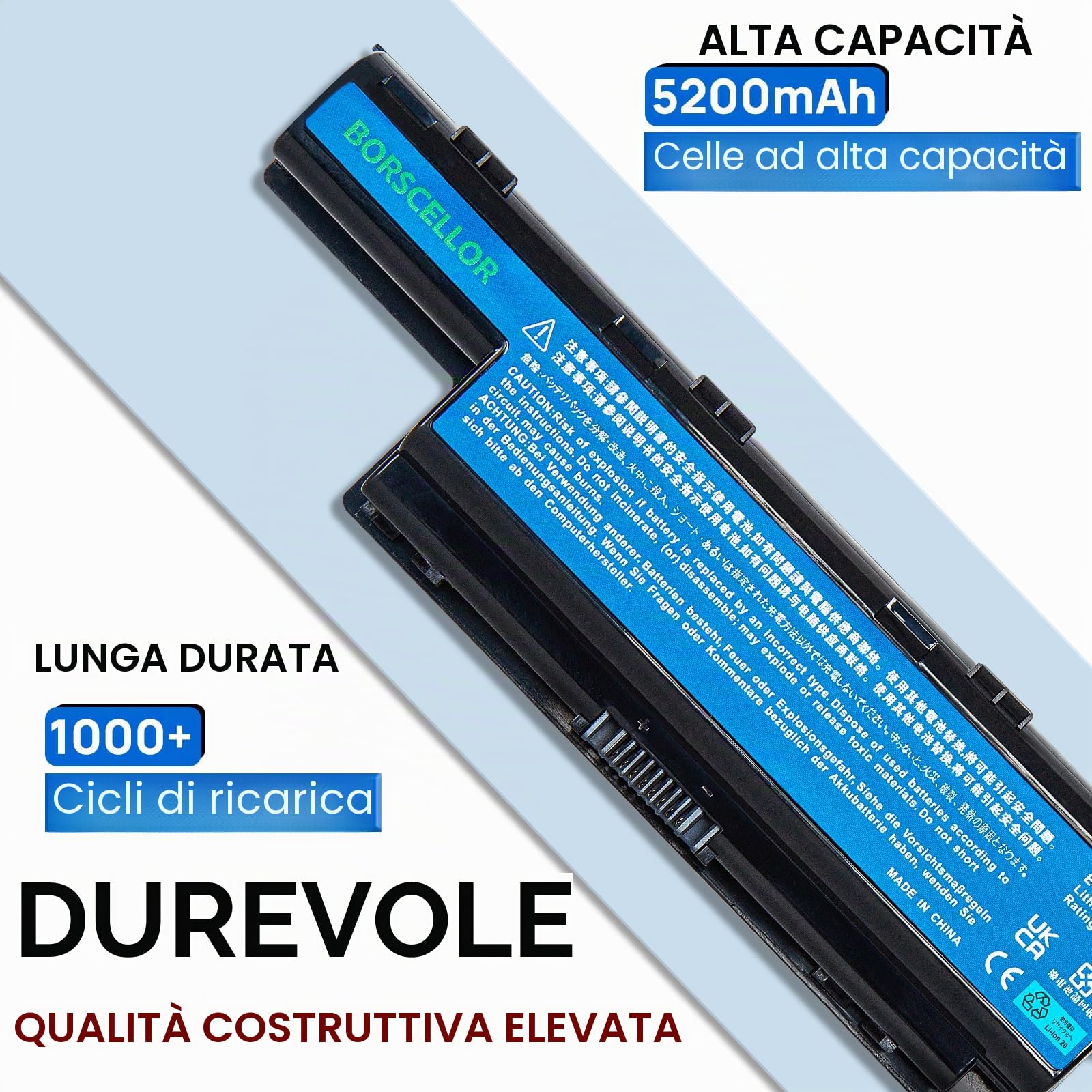 AS10D31 Batteria per Laptop Acer AS10D3E AS10D41 AS10D51 AS10D5E AS10D61 AS10D81 AS10G31 BTP-DTBM Aspire 4771 4771G 4771Z 5250 5251 5552 5733 5742 5750 E640 5750G
