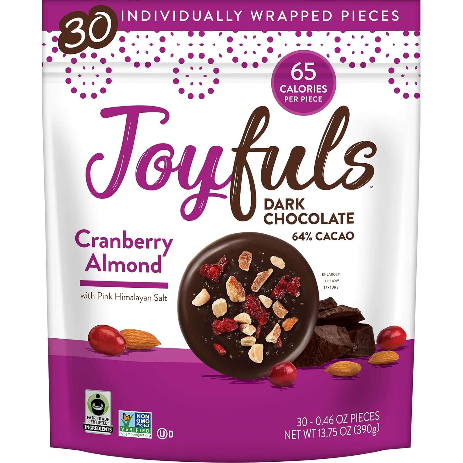 Joyfuls Chocolate Treats Cranberry Almond Dark Chocolate 13