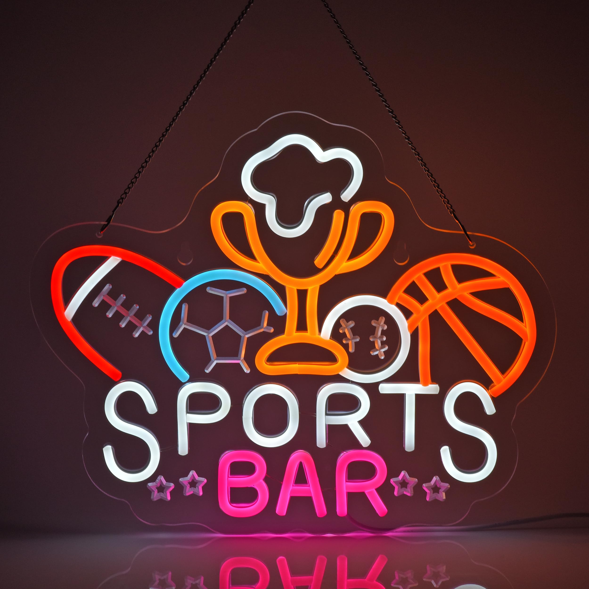 Amazon | JOMOBUTY SPORTS BARネオンサイン 多階段調光可 LED バー