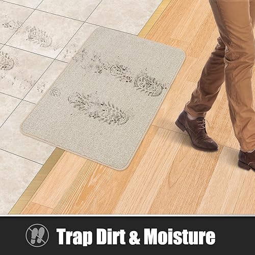 Miniatura 3 de TREETONE Dirt Trapper - Tapete para puerta delantera y trasera, resistente a las manchas y a la decoloración, antideslizante, de perfil bajo,