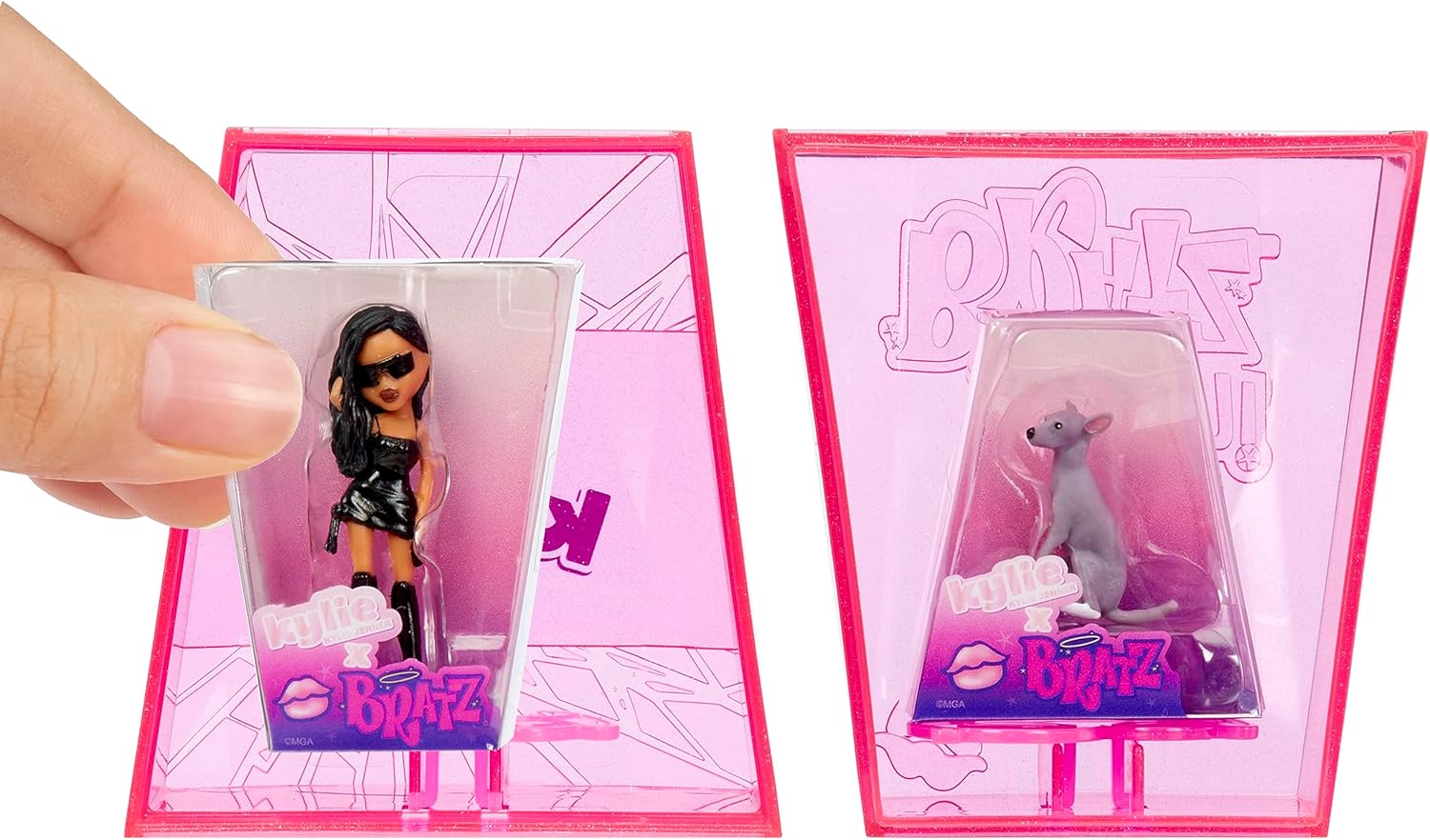 BRATZ x Kylie Jenner Series 1 Collectible Figures, 2 Minis in Each Pack, Blind Packaging Doubles as Display