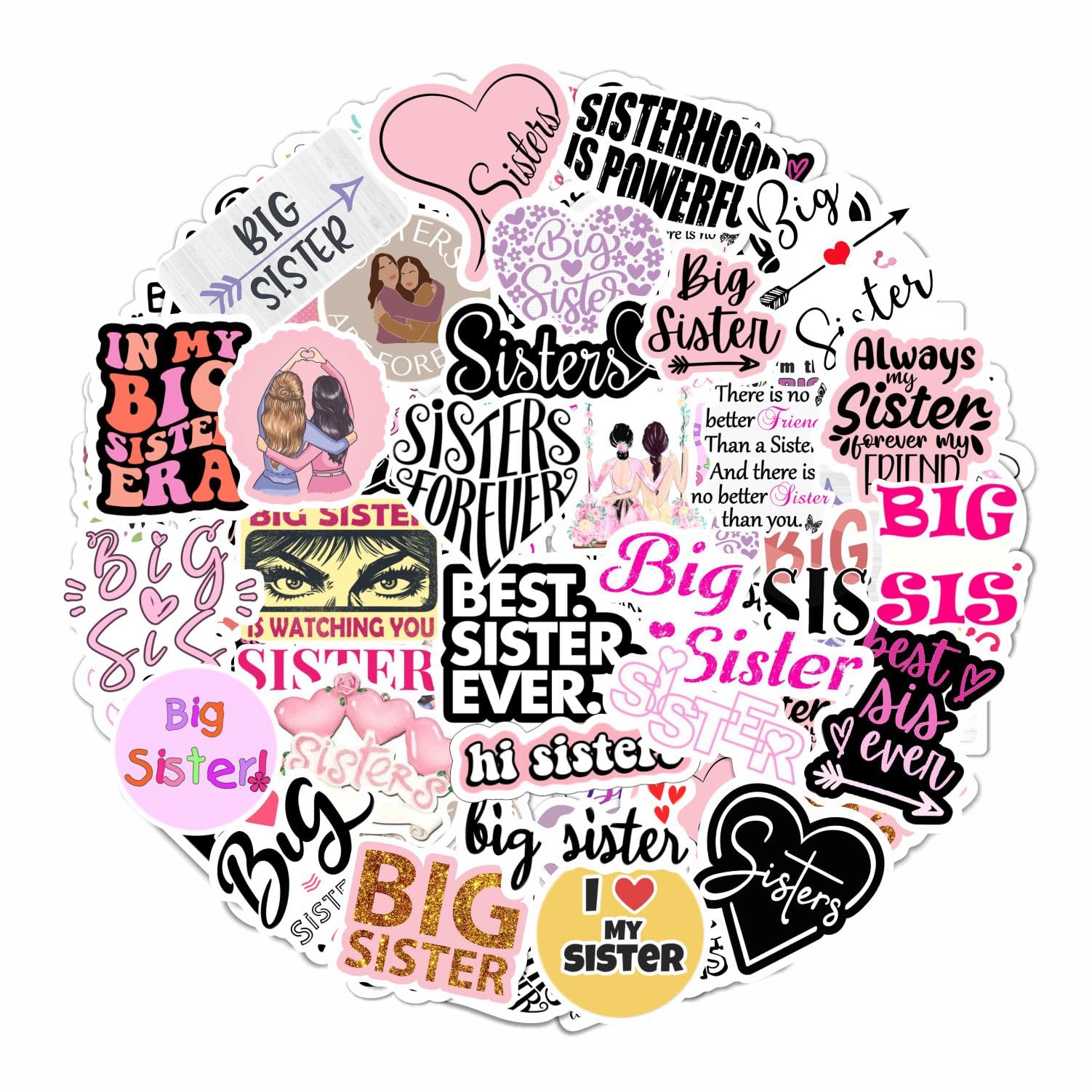 Autocollants Big Sister BulbaCraft en vinyle pour gourde et ordinateur