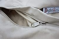 Vista 7 de dogbed4less Cama ortopédica de espuma viscoelástica para perros con cubierta de gamuza caqui, forro impermeable y funda de cama extra para mascotas