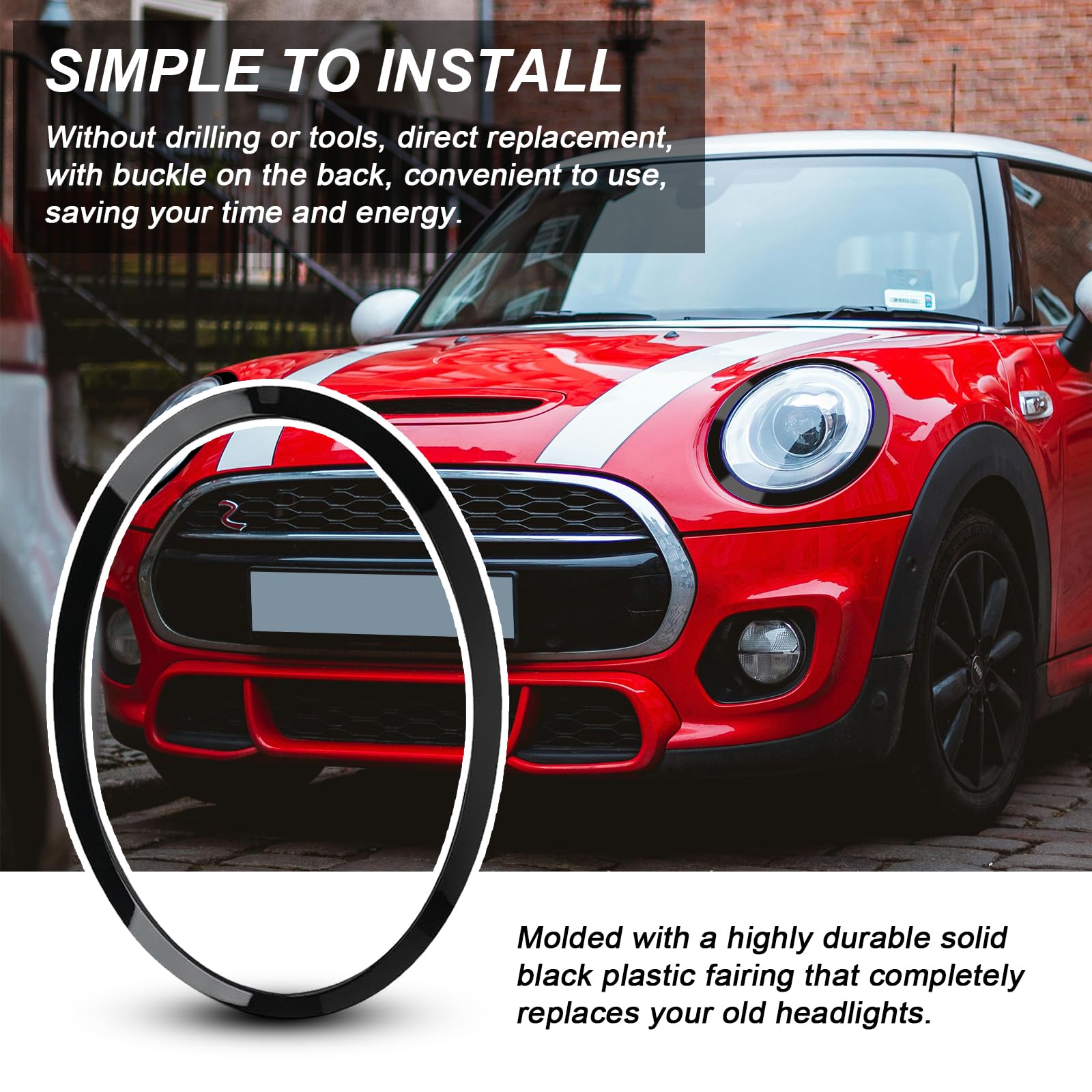 4 Pièces Cadre De Feux Arrière Et Phares Pour Mini Cooper R56 R57 R58 R59 - Décoration Étanché