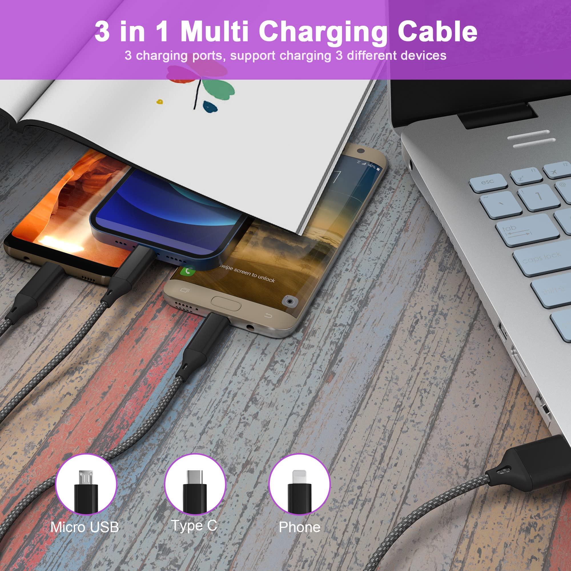 Cavo USB universale 10 in 1 Cavo di ricarica multiplo