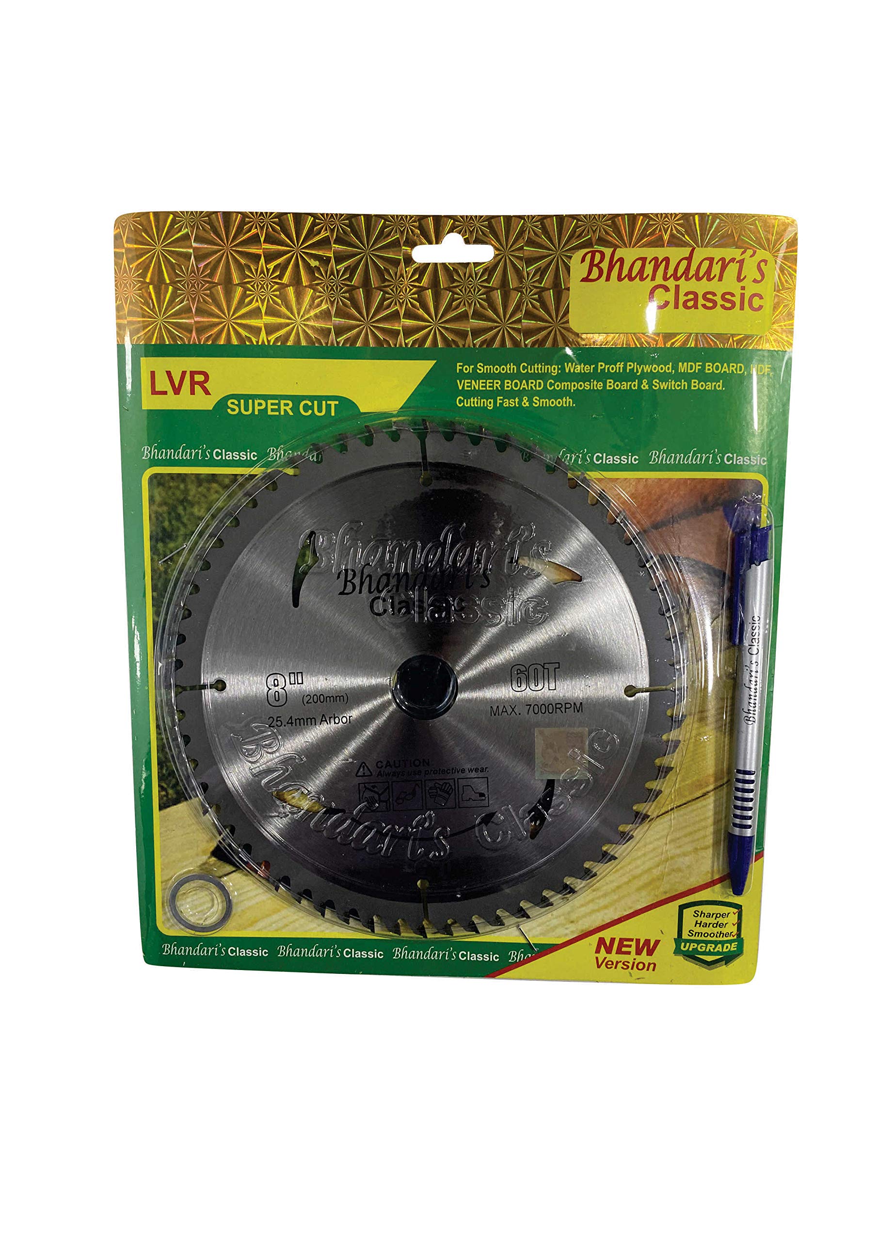 Jon Bhandari Tools (Pack of 5) Bhandaris TCT Wood Cutting Circular Saw Blade 8 inch 200mm with 60 Teeth and a pen (B0821DBQRZ) Amazon Price History, Amazon Price Tracker