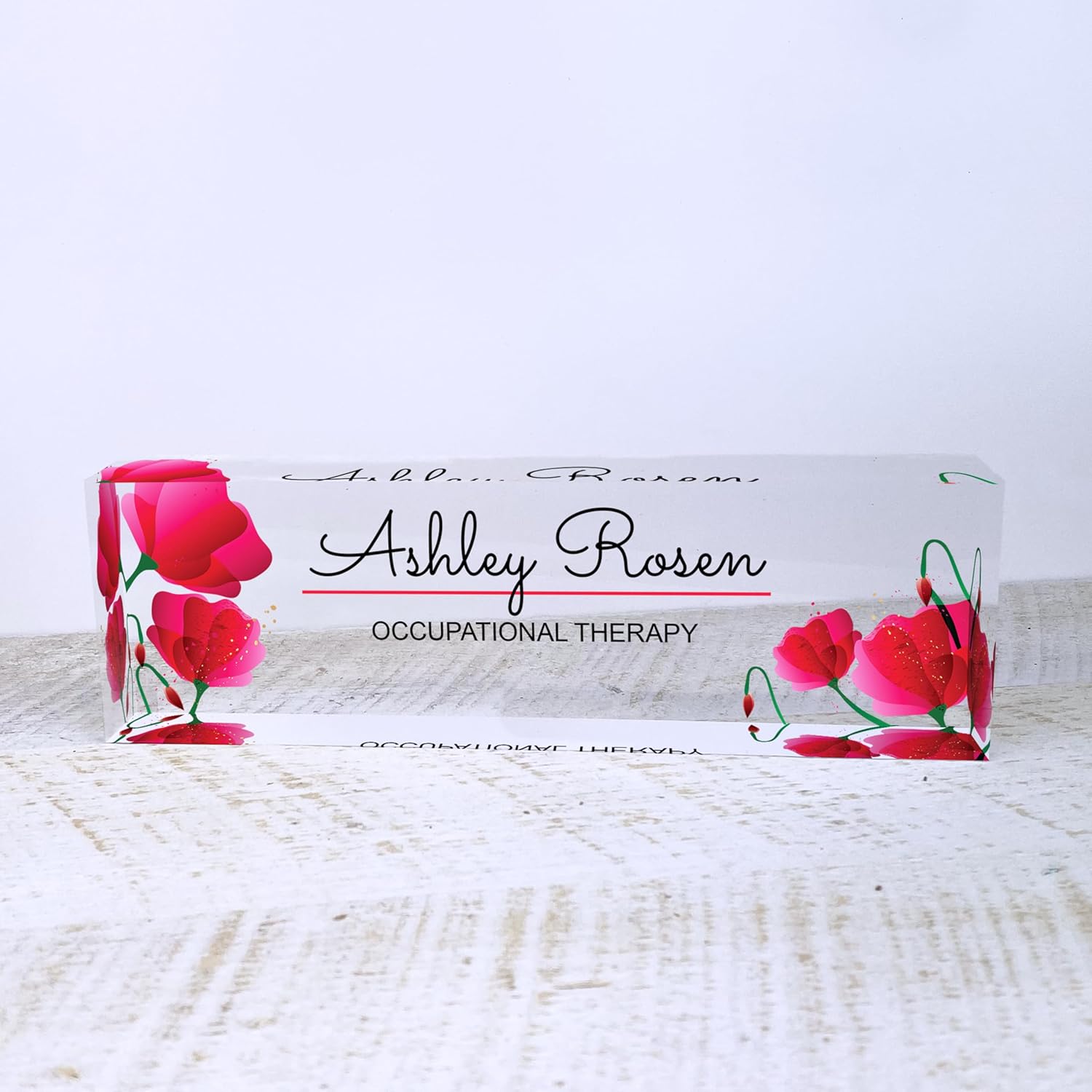 Acrylic Name Plate Christmas Gift, Personalized Desk, Custom Desk Gift, Name Plaque, Office Name Plate Decor - Image 3