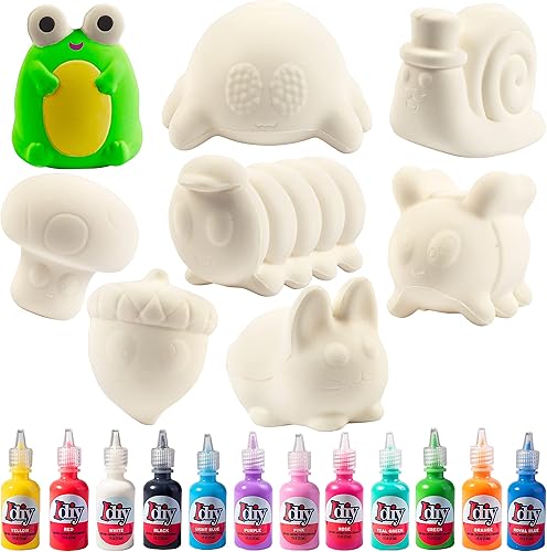 Paquete económico Jumbo Ocean Pals Squishies (8 animales marinos únicos con 12 pinturas de tela), juguetes esponjosos perfumados Kawaii de elevación