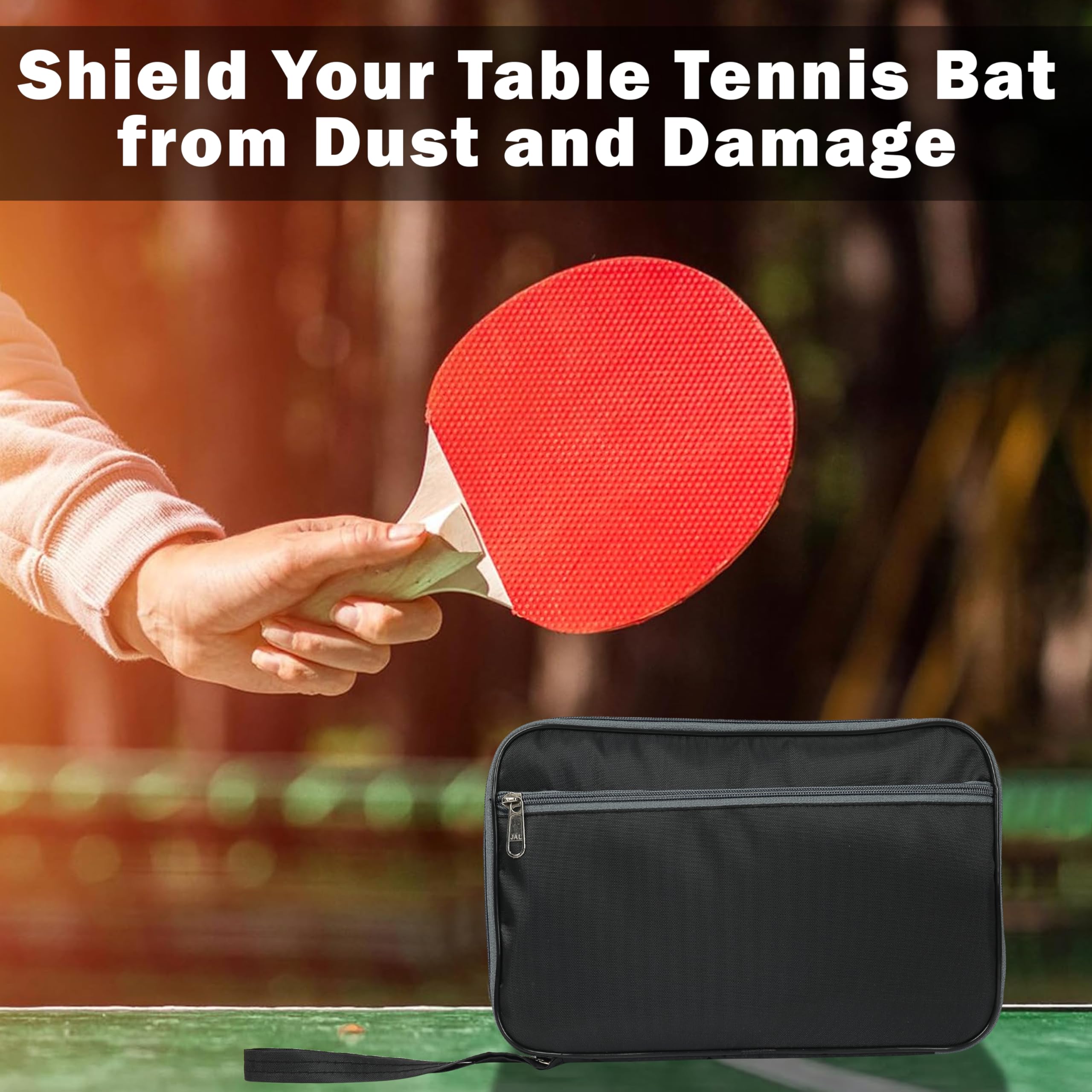 Panchtatava Table Tennis Paddle Case EVA Waterproof Zipper Pouch for Ping Pong Rackets and Balls Table Tennis Paddle Carry Bag 2