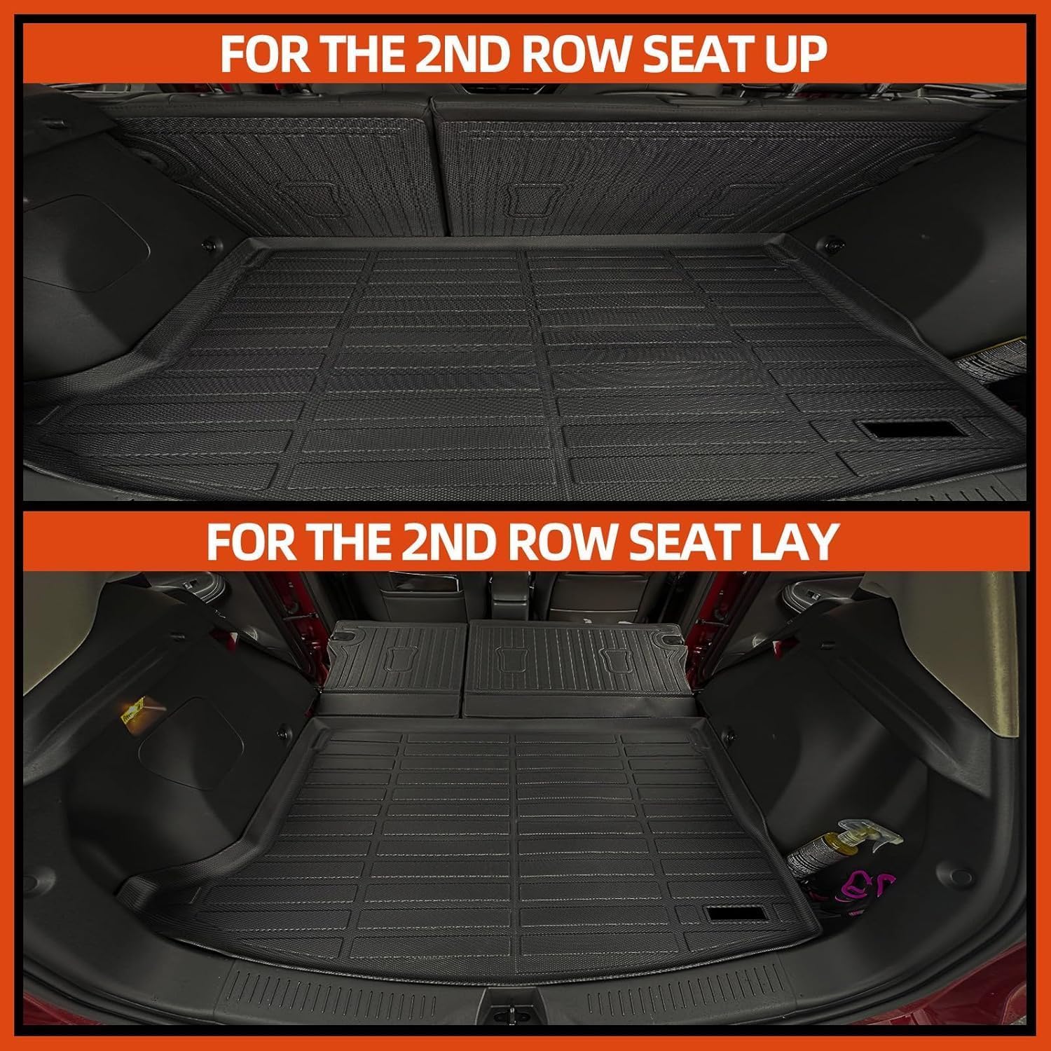 NQOQN All Weather Floor Mats Fit for Ford Explorer 6 Seats 2020-2025 2026 Floor Mats Cargo Mat with — view 6