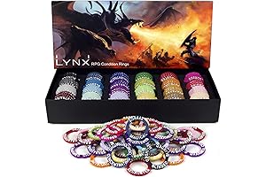 96 Rings to Track 24 Different Status & Spell Effects: DND Miniatures Condition Markers