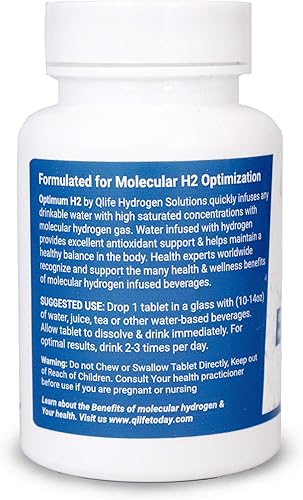 Miniatura 5 de Qlife Hydrogen Solutions Optimum H2 - Tabletas de agua I tabletas de hidrógeno molecular con gas I Suplemento de recuperación de energía de magnesio
