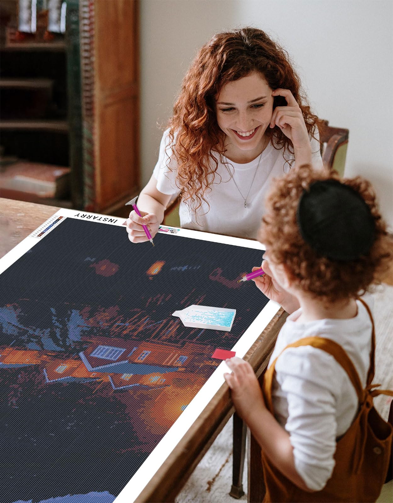 Instarry 5D Diamond Painting Grandi Dimensioni Casa del Paesaggio Artigianato Decorazione per Casa e Pareti 120x60 cm