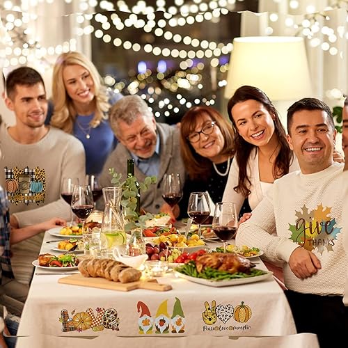 Miniatura 6 de Qeeenar 30 parches de transferencia para planchar de otoño de Acción de Gracias, calabaza, hojas de arce, calcomanías para planchar para camisetas,