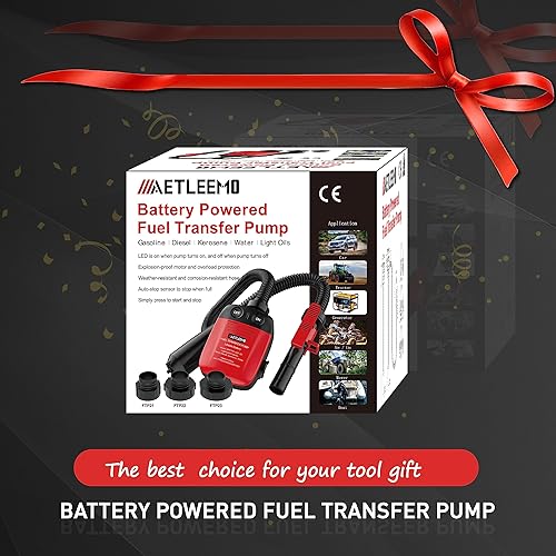 Miniatura 7 de Bomba automática de transferencia de combustible con sensor de parada automática (2.4 GPM), manguera de entrada flexible que se adapta a la mayoría