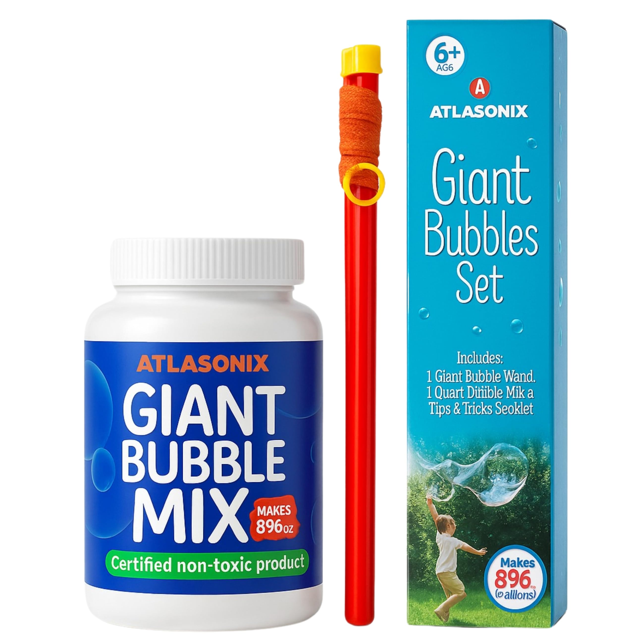 Amazon.com: Ultimate Giant Bubble Party Kit – 1 Wand + 14 Gallons