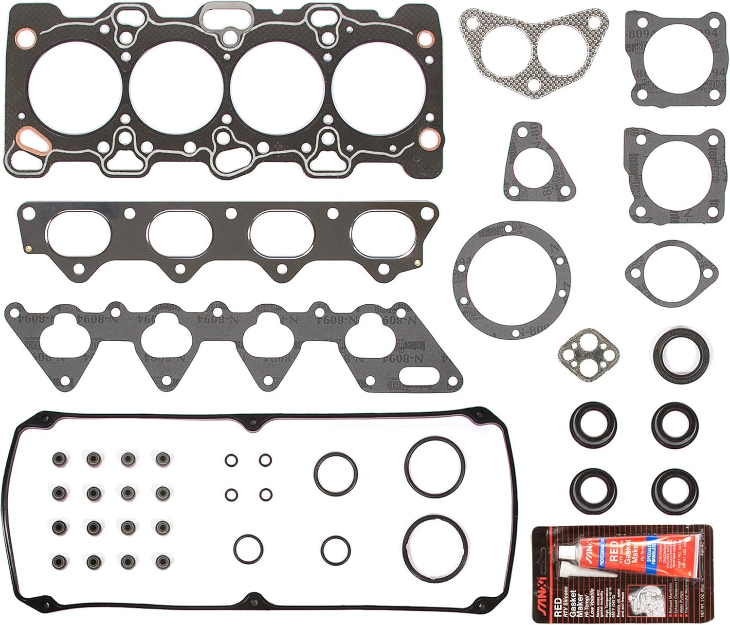 MA-4216906938 Head Gasket Set Compatible With/For 93-99 Mitsubishi Eagle Dodge 2.0 & 2.4 SOHC 4G63 4G64