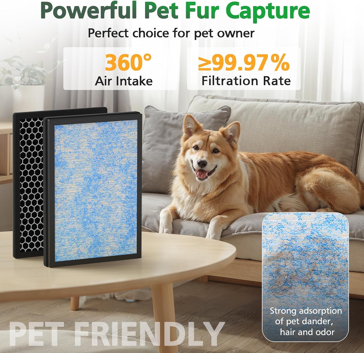 Air Max 8L Filter Compatible With Okaysou Airmax 8L Air Purifier Strong Efficiency 3-in-1 Filtration System 2 HEPA with Blue Ultrafilter & 2 Double Carbon Particles Activated Carbon Filter - Image 12