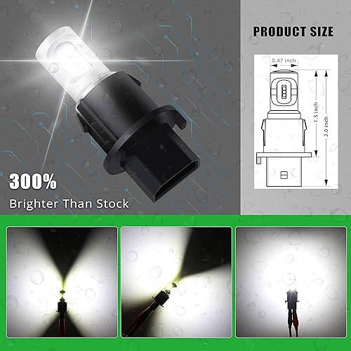 Vista 12 de Alla Lighting 12188NA PSY24W LED Luces de señal de giro bombillas, amarillo 12180 12188NAC1 5200S reemplazo de lámparas intermitentes