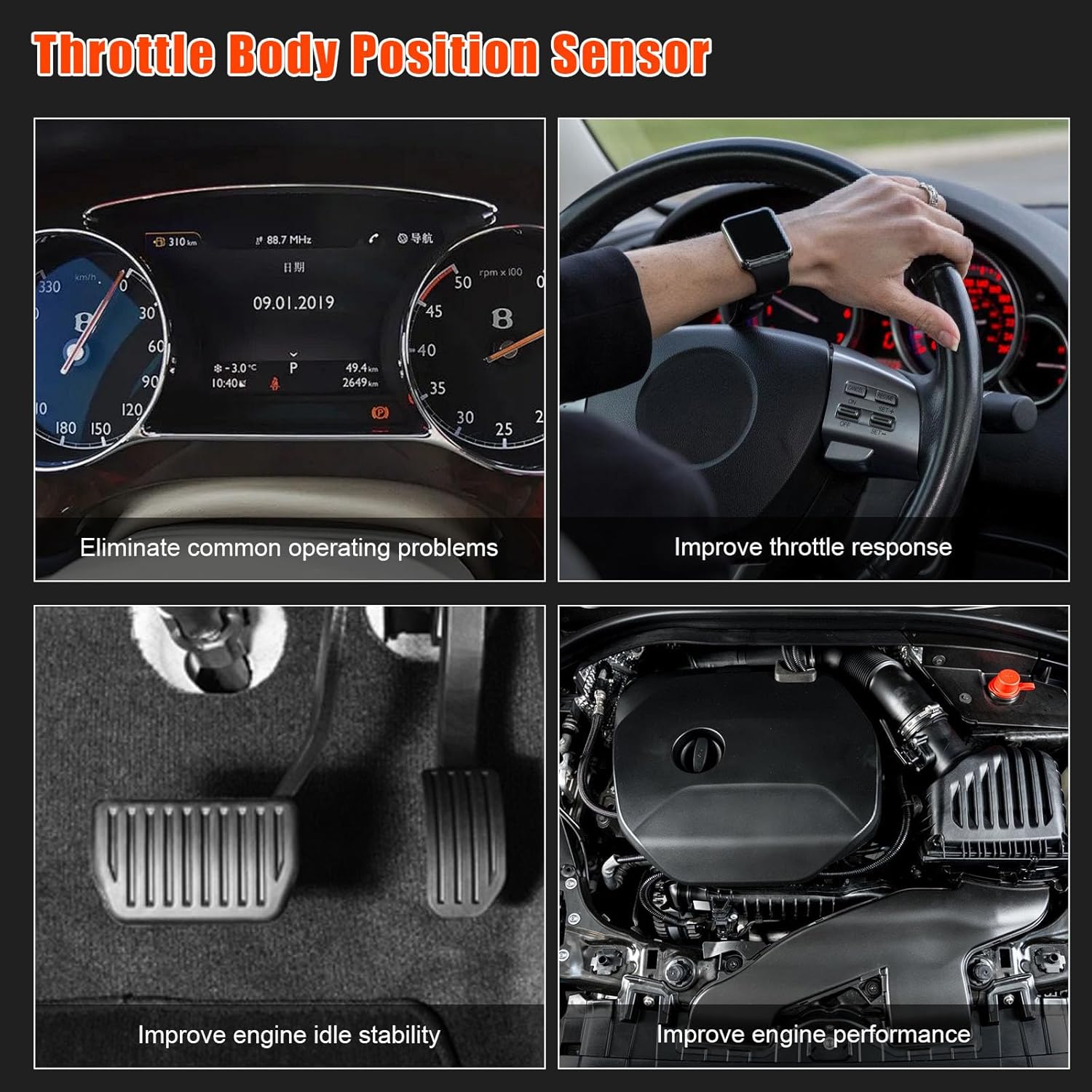 Electronic Throttle Body Fit For Ford Crown Victoria 2005-2011 & for Lincoln LS 2003-2005 & for Mercury Grand Marquis 2005-2011 Cuerpo de Aceleración, Replace 9W7Z9E926A, S20020