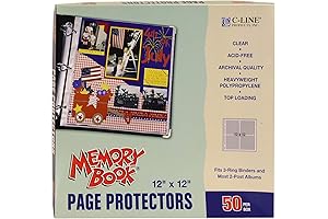 12x12 Top-Loading Clear Scrapbook Page Protectors