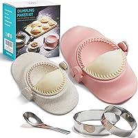 Vista 1 de Prensa para Empanadas, Juego de Moldes para Hacer Dumplings con Cortador de Masa, Juego de Moldes para Dumplings (L/4"+M/3")