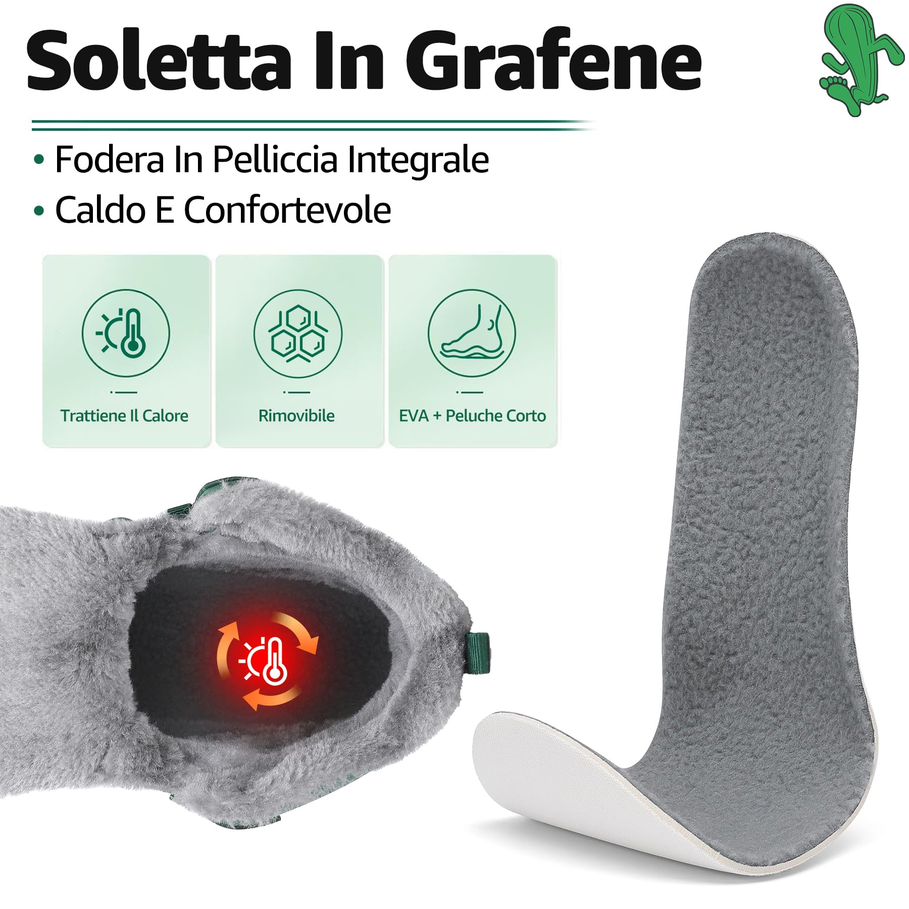 SAGUARO Barefoot Scarpe Invernali Caldo Stivali Neve per Uomo Donna,Gr.36-48