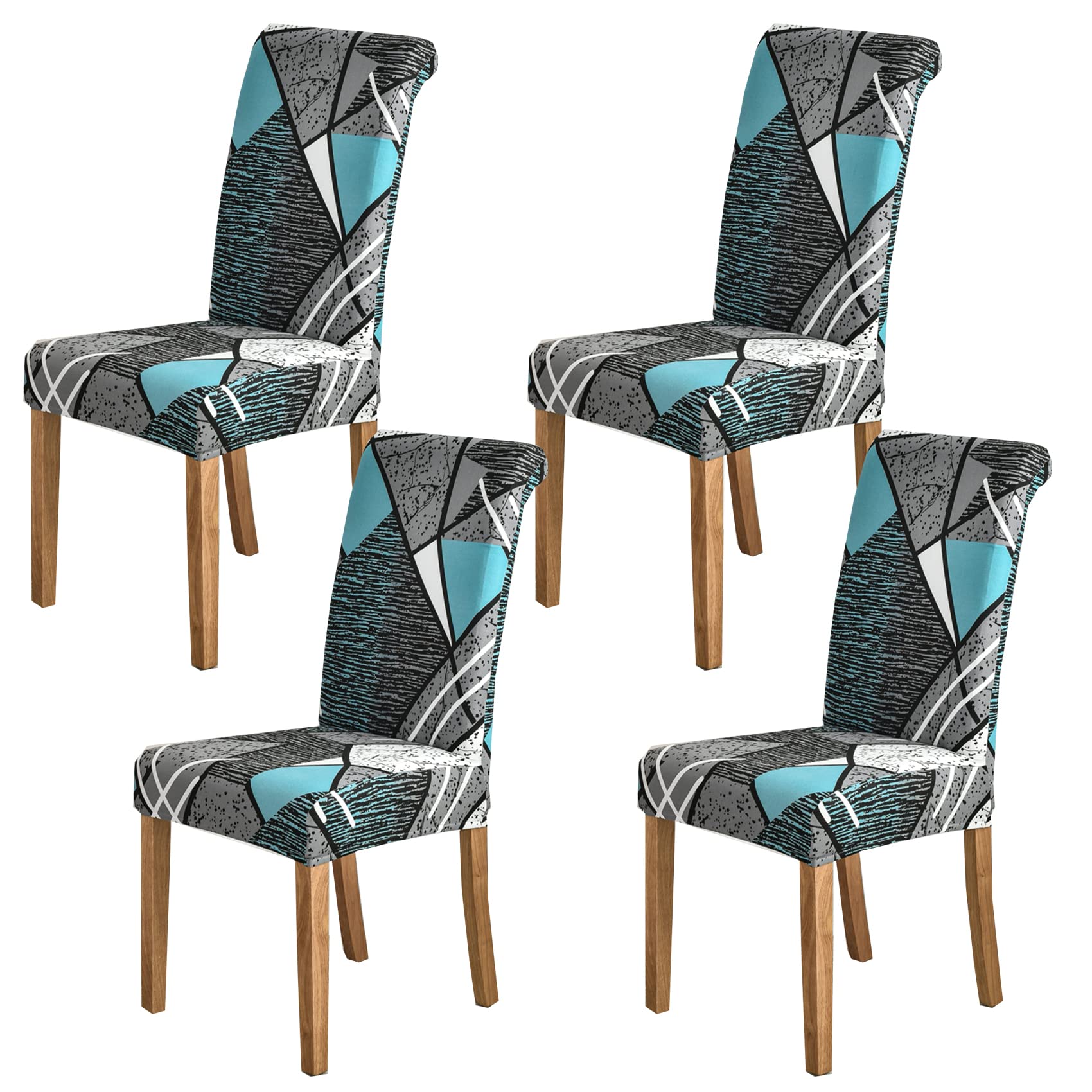 HZDHCLH Chair Covers Set of 4/6 Stretch Modern Chair Slipcovers for Dining Room Kitchen Wedding Party Washable Chair Protector(4pcs