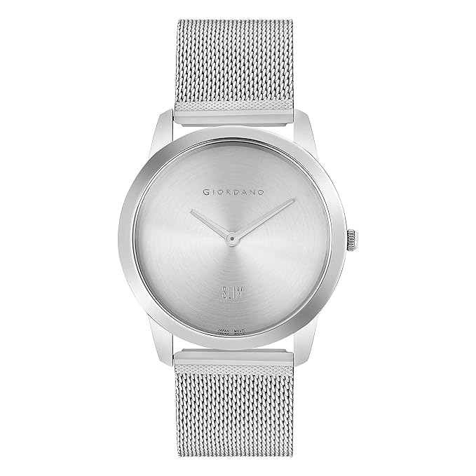 Giordano Slim Watch Collection Analog Watch for Men & Boys | Mesh Metal Band with Stainless Steel Case Round Shape Water Resistant Wrist Watch – GD-4064 at Rs. 1999