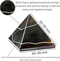 Vista 346 de Amazing Gemstone Amethyst Pyramid Crystal Healing Stones - 2" Great Pyramid Figurine of Natural Stone Pyramid for Meditation, Reiki, Chakra