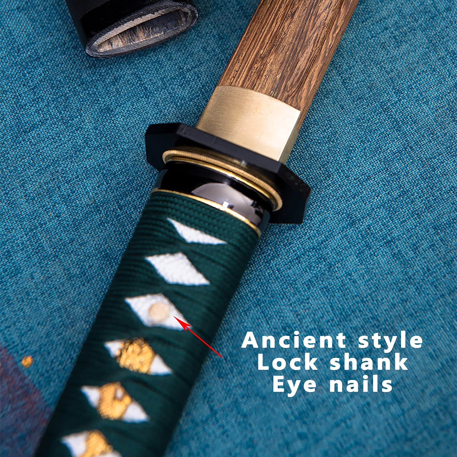 Wooden Katana with Sheath, 103Cm Handmade Bokken, Wenge Wood