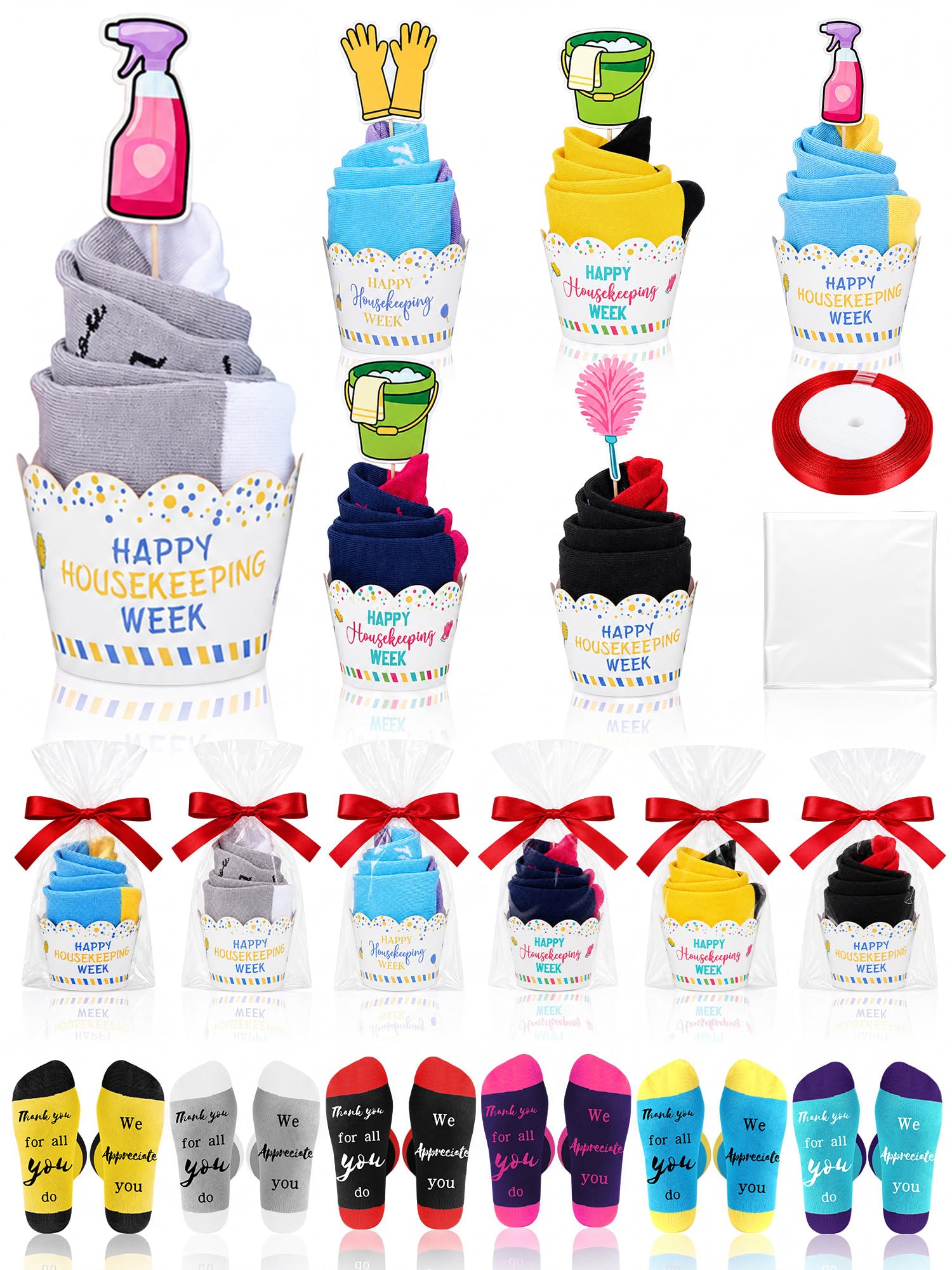 Twistover 12 Sets Housekeeping Appreciation Week Gifts Cupcake Wrappers