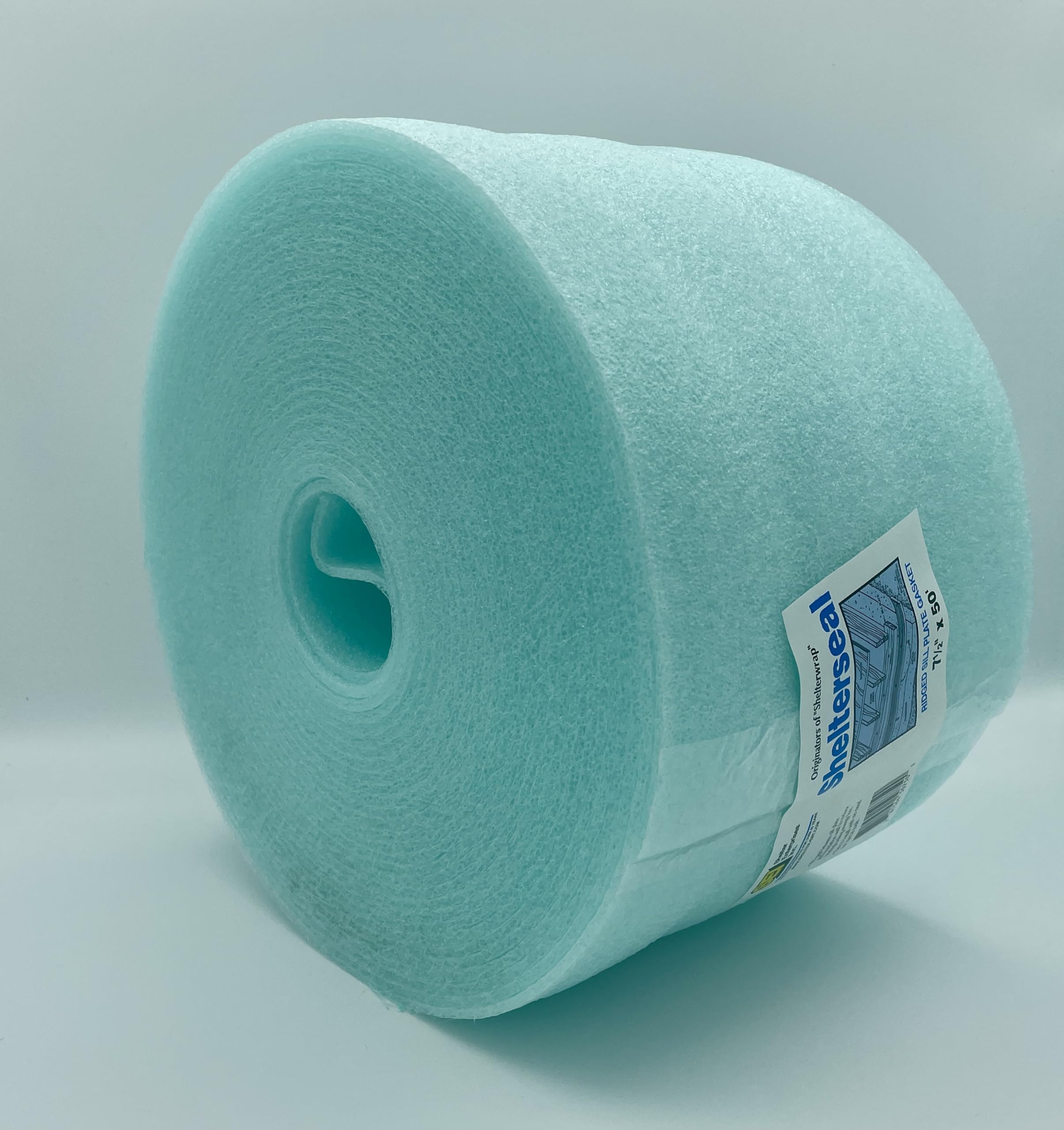 Shelterseal Rigged Sill Plate Gasket, Sill Seal, Aqua (7 1/2" x50')